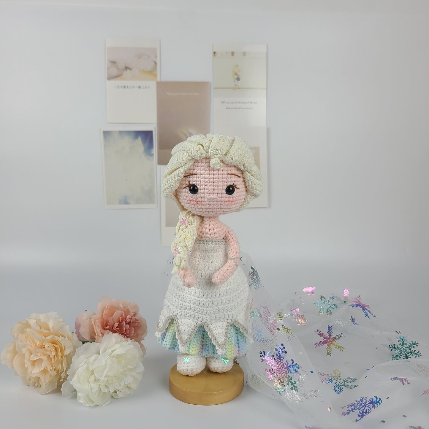 Queen Elsa doll, Crochet princess doll,  beautiful girl princess plushies, frozen plushie, gift for girl