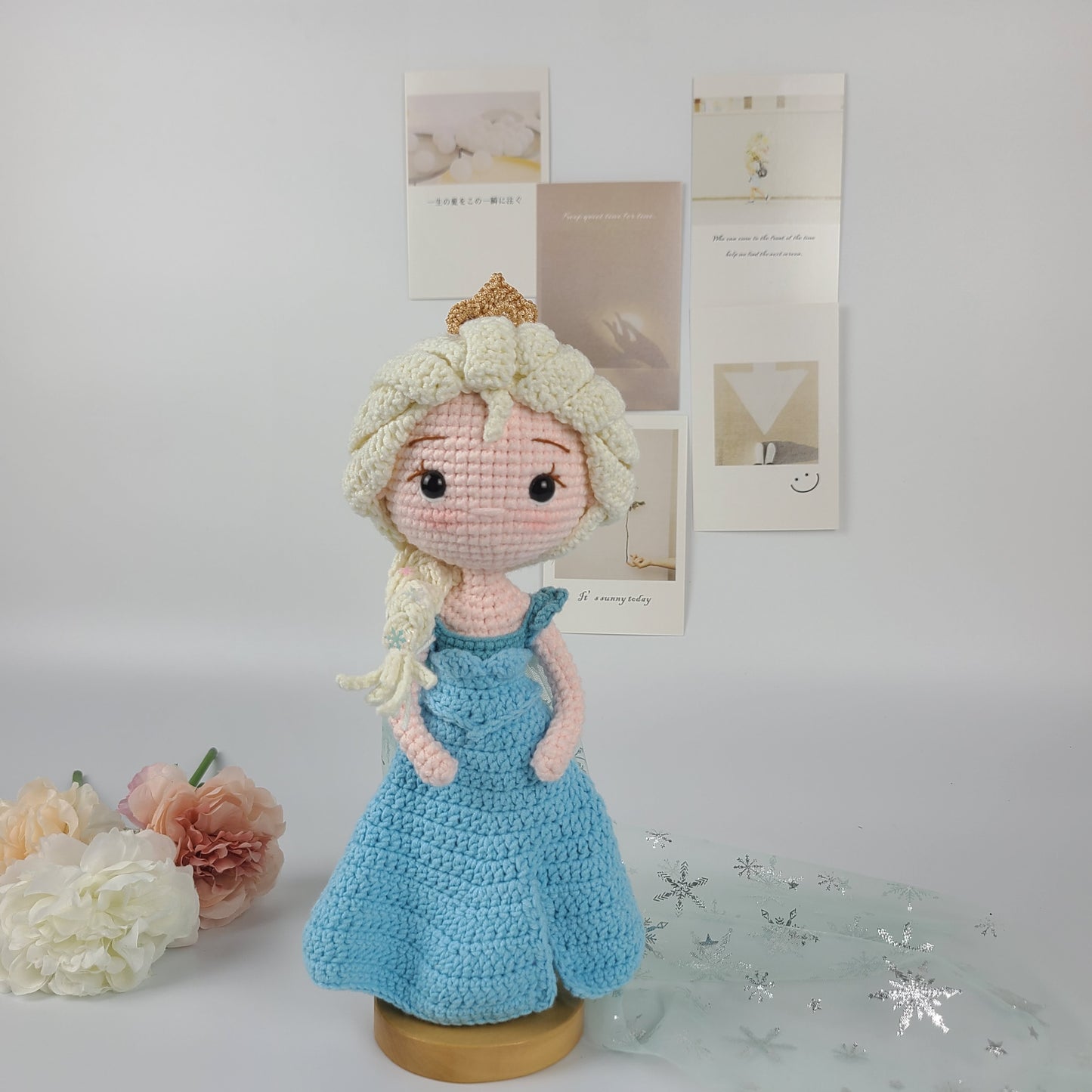 Queen Elsa doll, Crochet princess doll,  beautiful girl princess plushies, frozen plushie, gift for girl