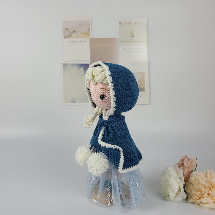 Queen Elsa doll, Crochet princess doll,  beautiful girl princess plushies, frozen plushie, gift for girl