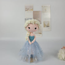 Queen Elsa doll, Crochet princess doll,  beautiful girl princess plushies, frozen plushie, gift for girl