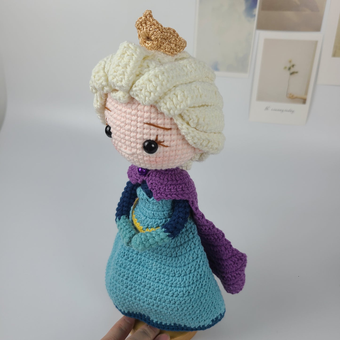 Queen Elsa doll, Crochet princess doll,  beautiful girl princess plushies, frozen plushie, gift for girl