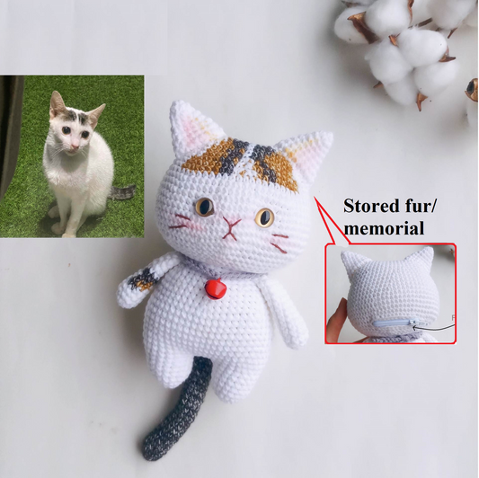 Custom cat doll, custom stuffed animal, personalized pet gift, pet memorial, gift for cat lover, cat mom cat dad gift