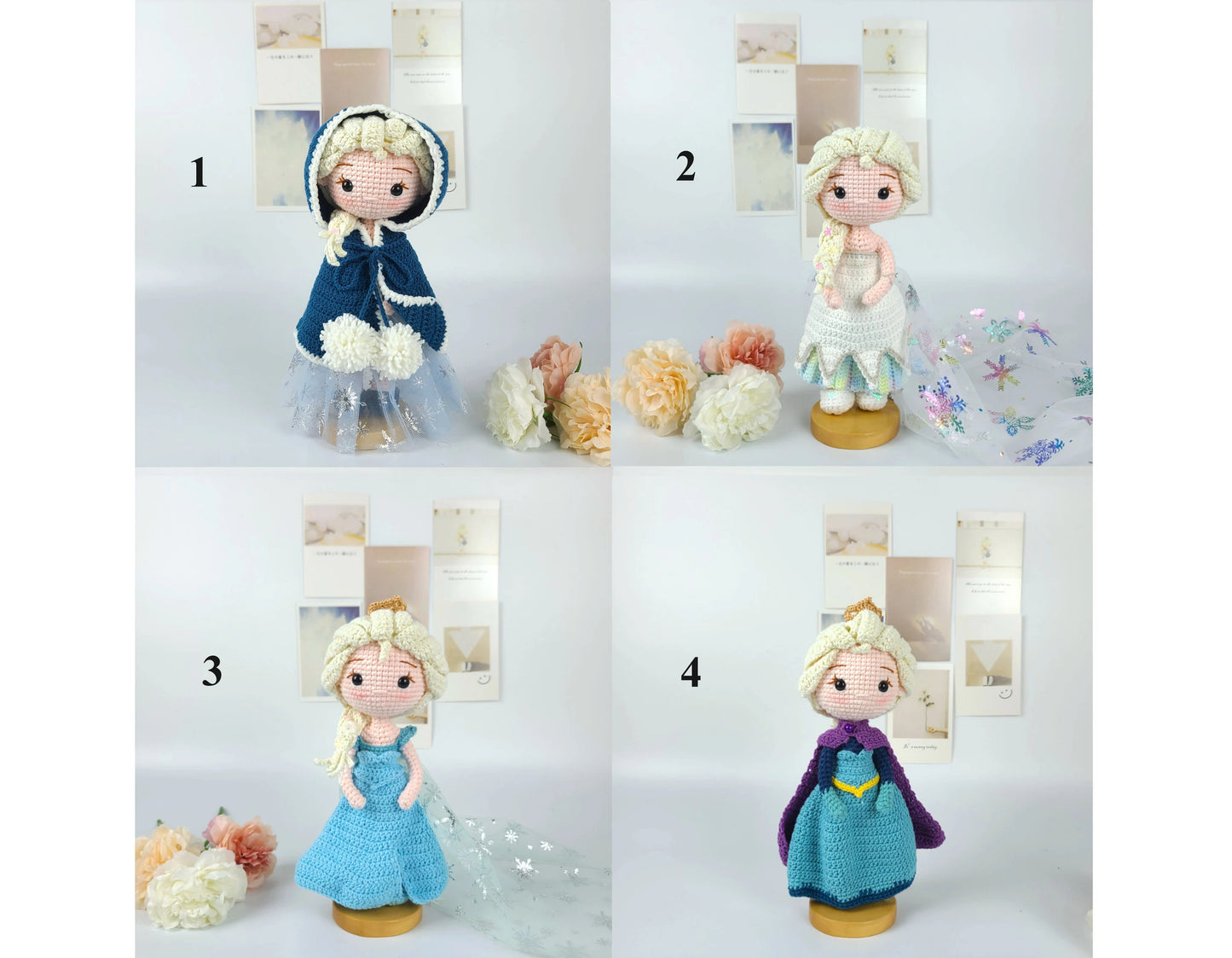 Queen Elsa doll, Crochet princess doll,  beautiful girl princess plushies, frozen plushie, gift for girl